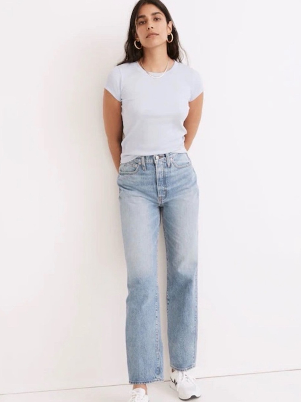 Madewell Jeans The Perfect Vintage Straight Jeans Seyland Wash High Rise Size 25